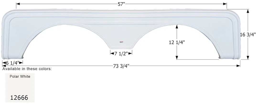 12666 – ICON Fender Skirt, Vehicle Fitment: Various Sunnybrook And Winnebago Models Sunnybrook Part Number FD134 73-3...